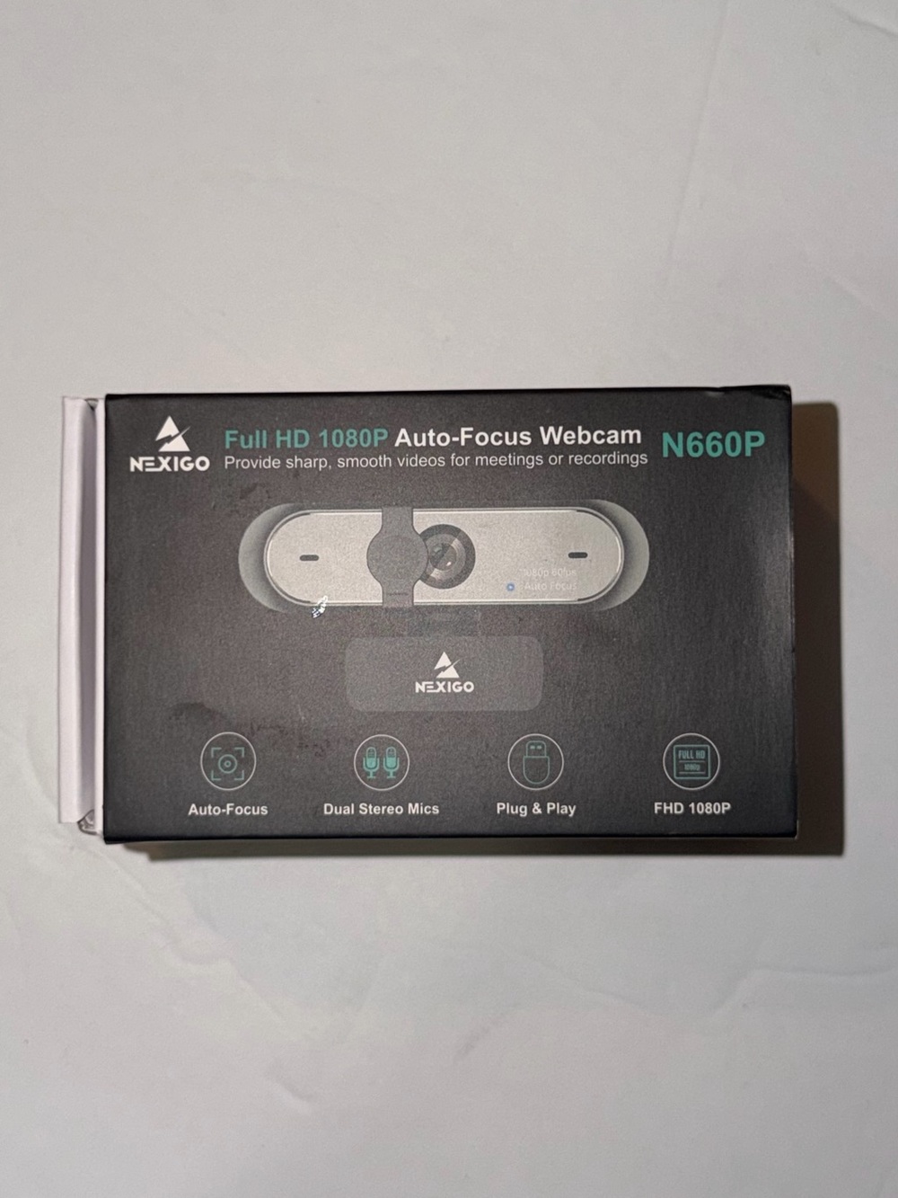 N660P Full HD 1080P Auto-Focus Webcam - Black/Silver